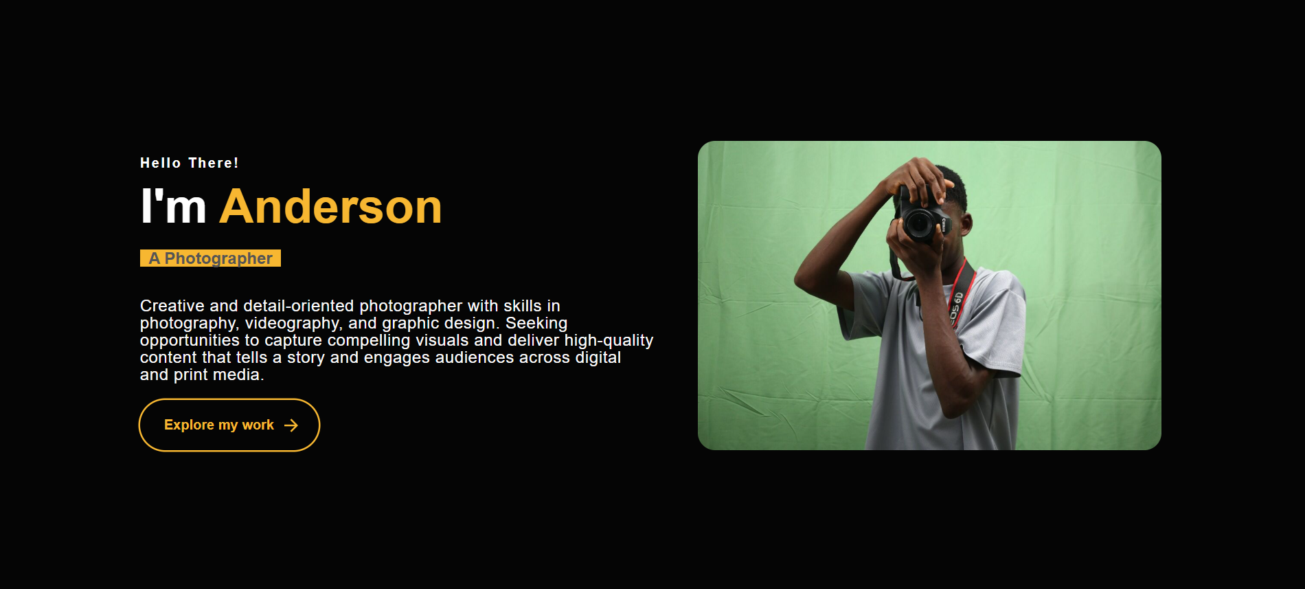 Photographer portfolio